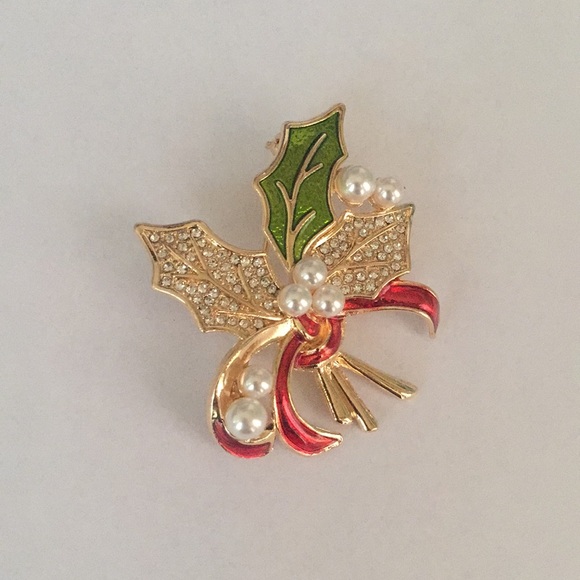 🍏50% OFF/3+...Holly Leaves Christmas Brooch - Picture 10 of 13